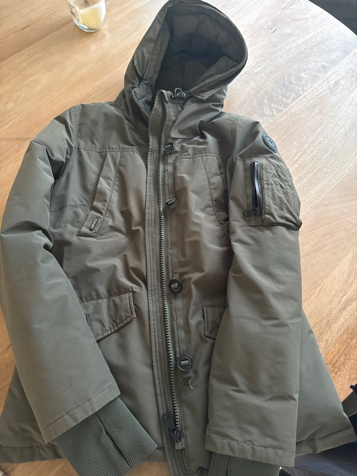 Airforce winterjas dames maat M, zo goed als nieuw, Ophalen, Zo goed als nieuw, Maat 38/40 (M), Groen