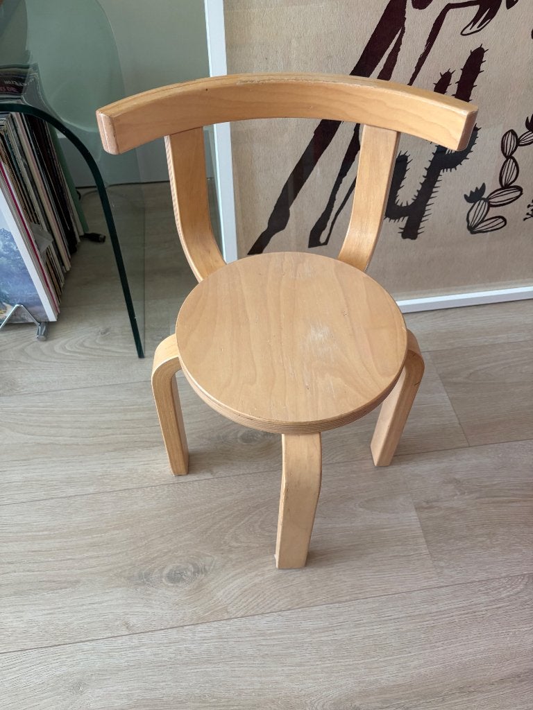Vintage hout peuter kinderstoeltje Plywood Artek Alvar Aalto, Ophalen, Gebruikt, Overige kleuren, Artek, Alvar Aalto, Plywood, Frosta