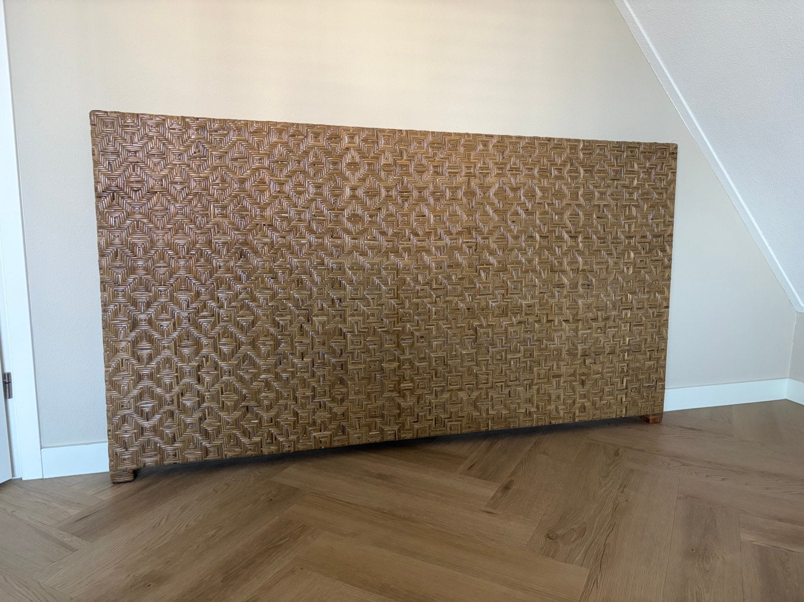 Hoofdbord van Riviera Maison 191 x 104 cm rotan zeer mooi, Ophalen, Zo goed als nieuw, Twijfelaar, Hout