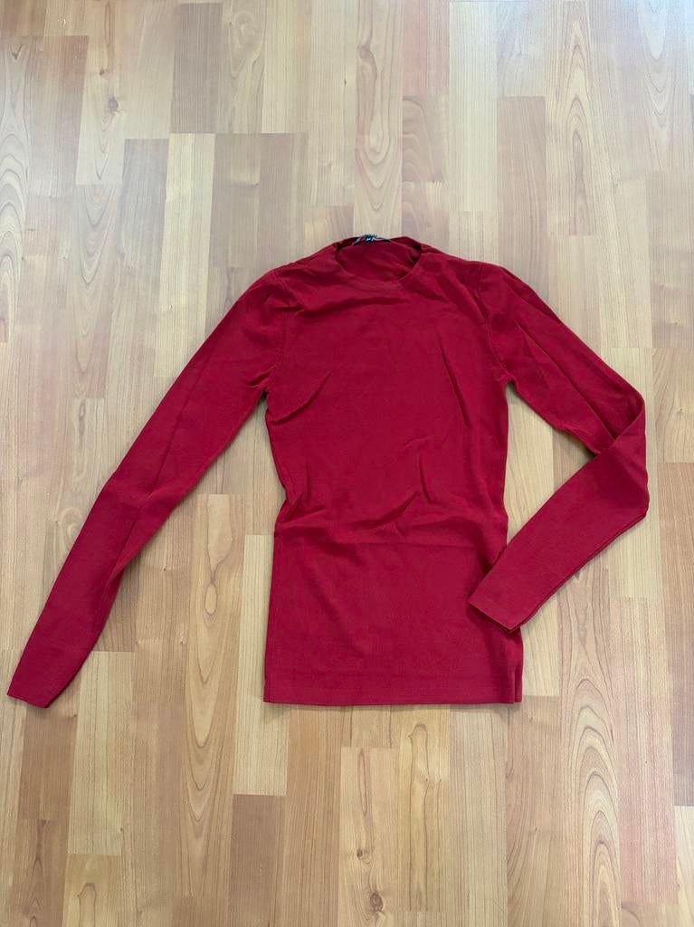 Bordeaux rode Nikkie longsleeve maat 34, Ophalen of Verzenden, Zo goed als nieuw, Lange mouw, Maat 34 (XS) of kleiner