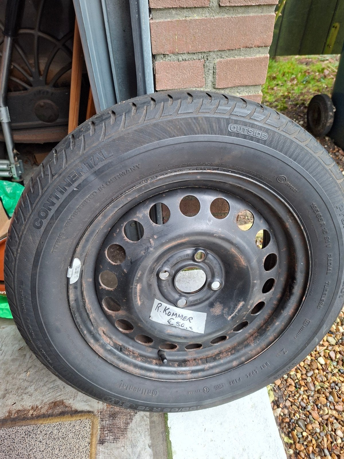 Autoband met stalen velg, Ophalen of Verzenden
