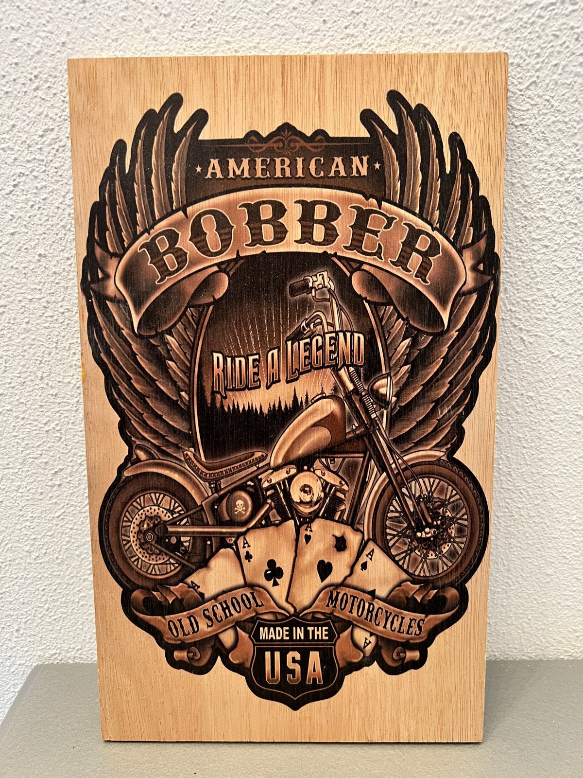 American Bobber wandbord, Ophalen of Verzenden, Zo goed als nieuw, Motoren