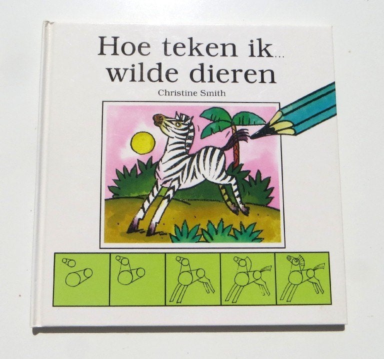 Vintage tekenboek M5376: Hoe teken ik - wilde dieren 7+, Boeken, Gelezen, Ophalen of Verzenden, Non-fictie, Christine Smith