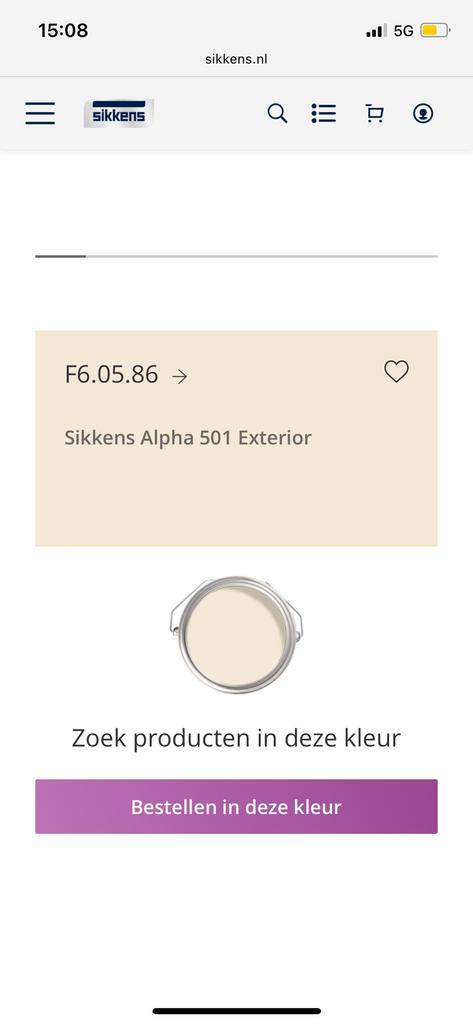 10L sikkens kleurcode F6.05.86, Tickets en Kaartjes, Eén persoon, Cadeaubon