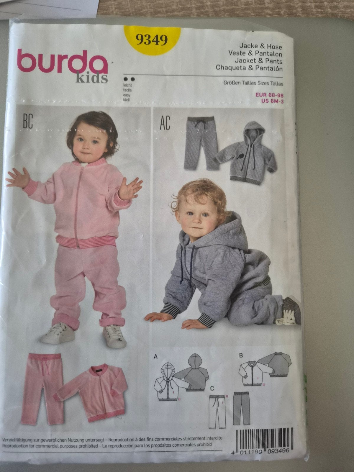 Burda Kids Naaipatroon 9349 - Jas & Broek, Kind, Nieuw, Jas, Burda