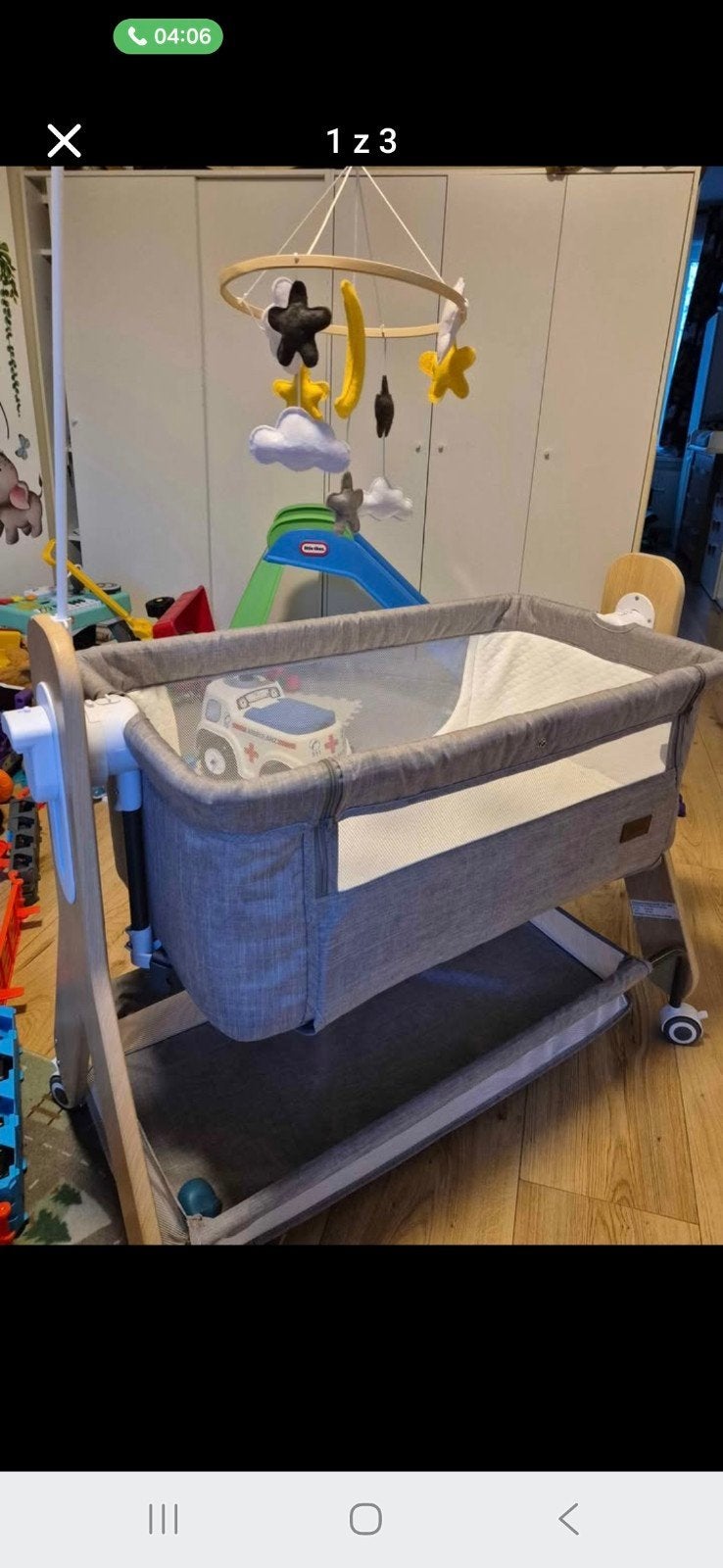 baby cradle with adjustable height plus mosquito net, Ophalen of Verzenden, Ledikant