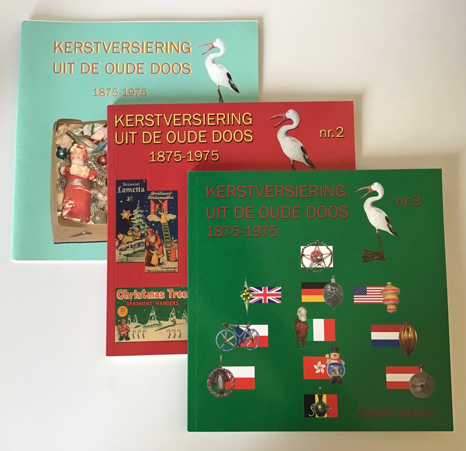 Kerstversiering uit de oude doos 1875-1975 3-deilig E.Dikken, Antiek en Kunst, Ophalen of Verzenden