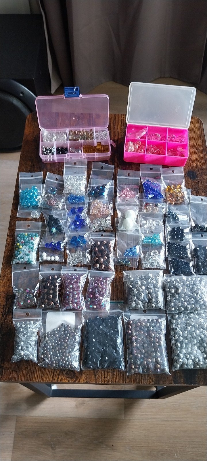 lot hobby krallen kristal en glas, Hobby en Vrije tijd, Kralen en Sieraden maken, Ophalen, Zo goed als nieuw, Kraal