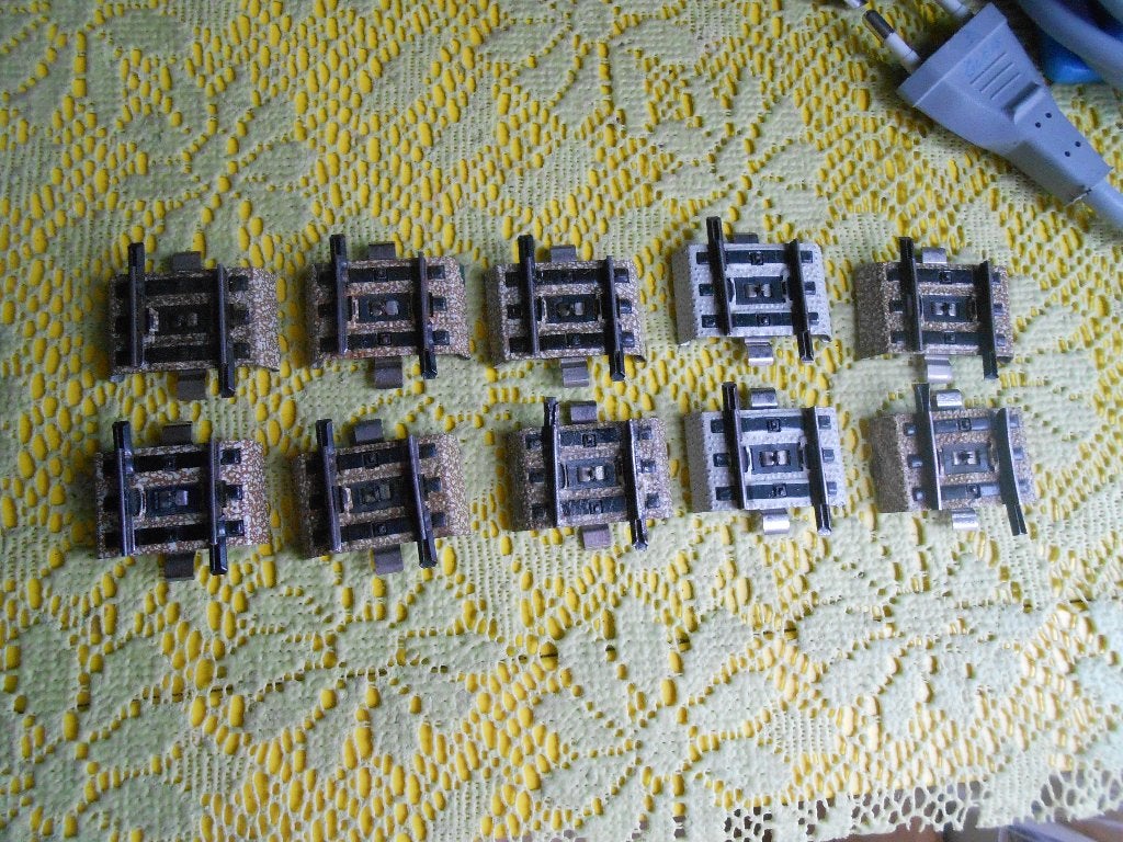 Märklin 5086 en 5110 passtukjes M rail 22,5 mm = 1/8 recht, Wisselstroom, Gebruikt, Rails, Ophalen of Verzenden