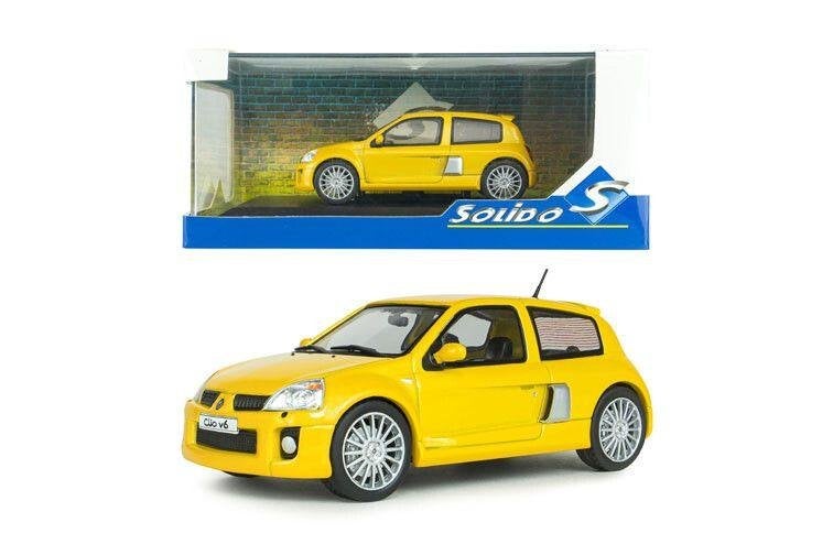 Renault Clio V6 Ph.2 '03, geel (Jaune Sirius) Solido / 1:43, Hobby en Vrije tijd, Modelauto's | 1:43, Solido, Solido, Rue de L' Ecusson 2, 56120 Josselin France