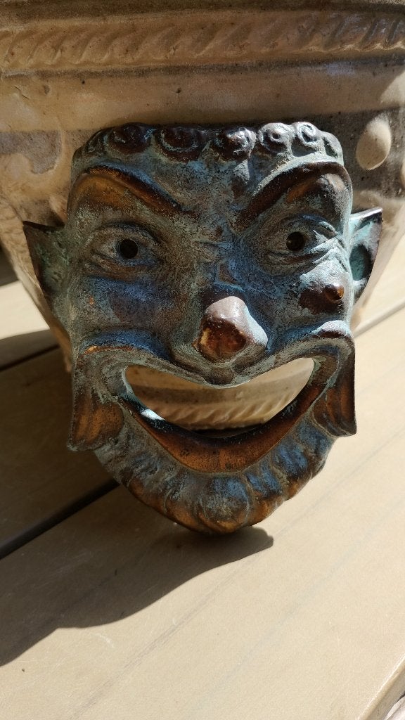 Chinees bronzen theater masker, Ophalen of Verzenden