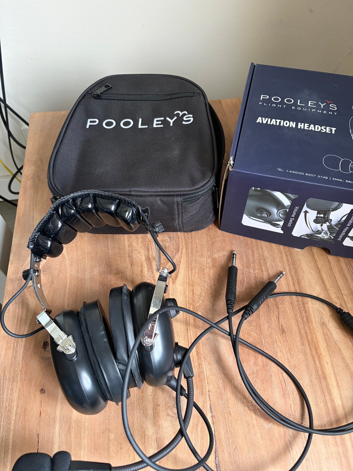 Pooley’s aviation piloten headset, Ophalen of Verzenden, Zo goed als nieuw