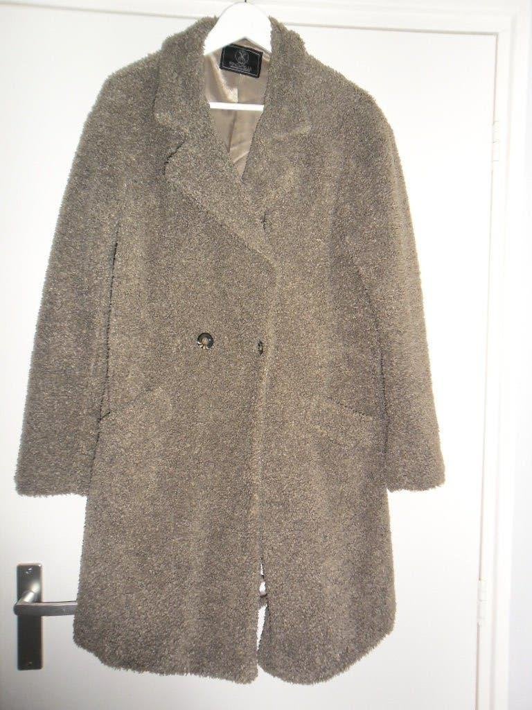 Rino & Pelle Grijs/Bruine Teddy Winterjas Maat 40, Maat 38/40 (M), Beige, Ophalen of Verzenden, Zo goed als nieuw