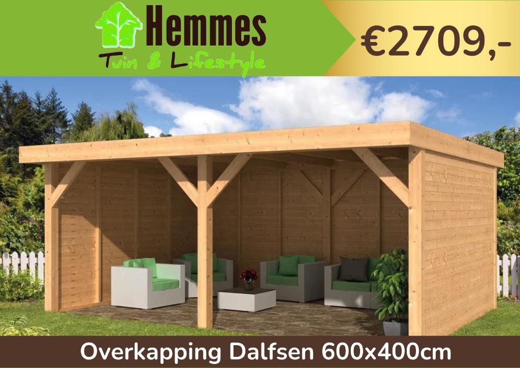 Douglas Overkapping Dalfsen 600x400cm, Tuin en Terras, Overkappingen, Nieuw, Veranda, Ophalen of Verzenden