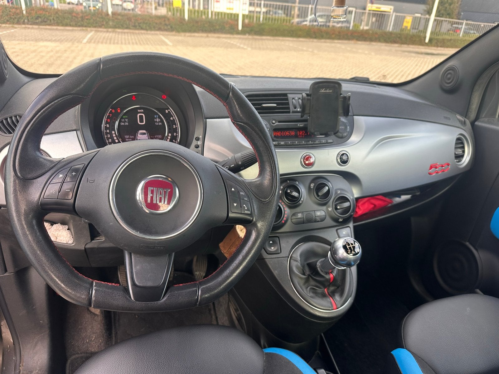 Fiat 500 1.2 C 2015 Grijs, Auto's, Voorwielaandrijving, 1242 cc, 4 cilinders, 840 kg