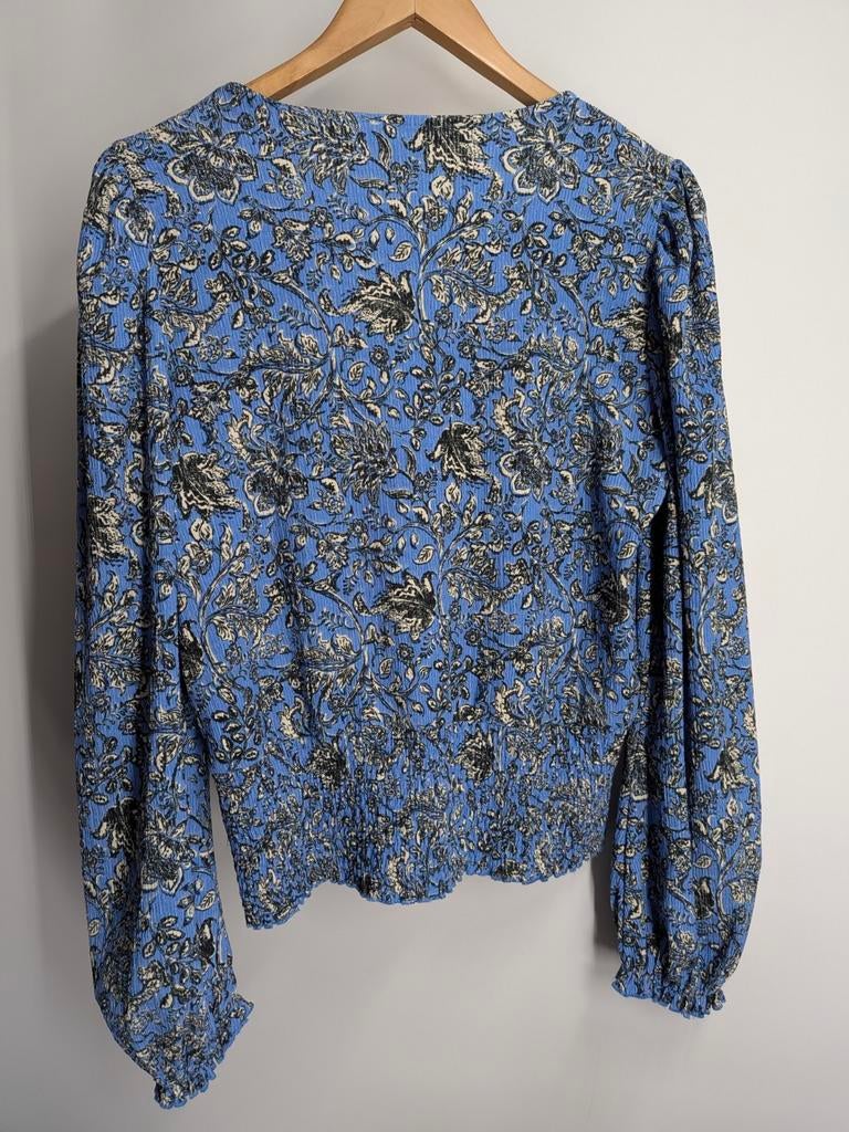 Cotton Club blouse maat L blauw met baroque print (2485*), Kleding | Dames, Blouses en Tunieken, Maat 38/40 (M), Cotton Club, Blauw
