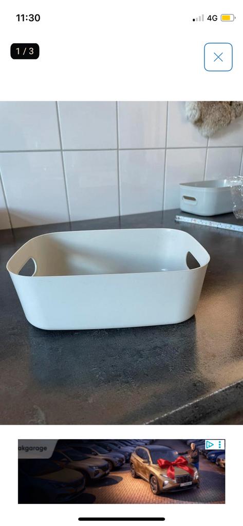 5 nieuwe licht grijze opbergbakjes, Caravans en Kamperen, Ophalen of Verzenden, Nieuw