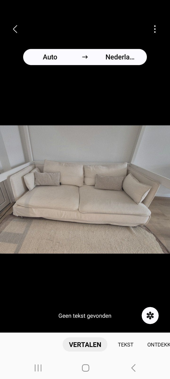 Leuke bank  met wasbare hoes, Ophalen
