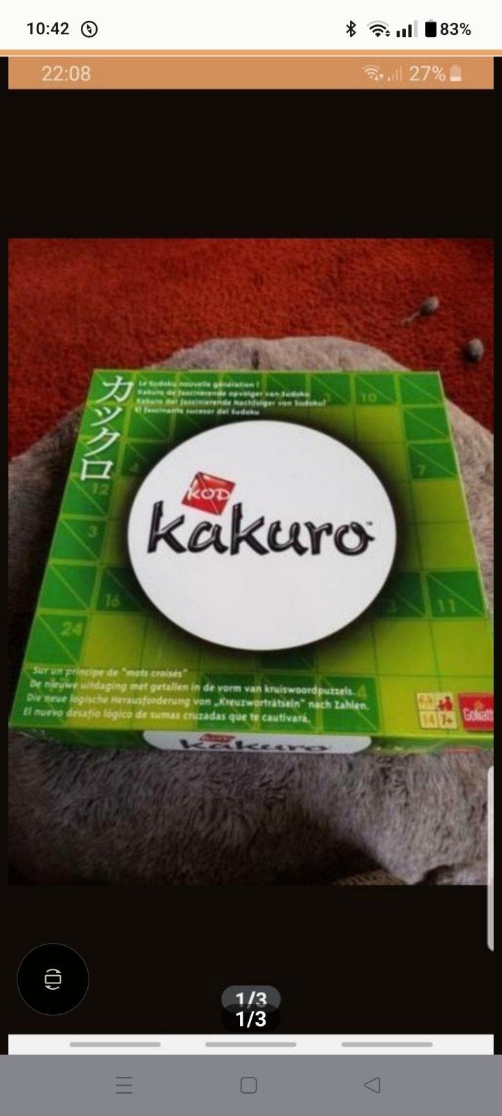 Nieuw Bordspel; Kakuro, de opvolger van Sudoku., Een of twee spelers, Ophalen of Verzenden, Nieuw, Goliath