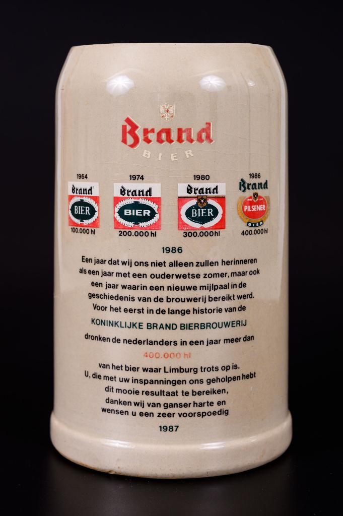 Brand bier jaar pul voorspoedig  1987, Verzamelen, Ophalen of Verzenden, Gebruikt, Pul(len), Brand