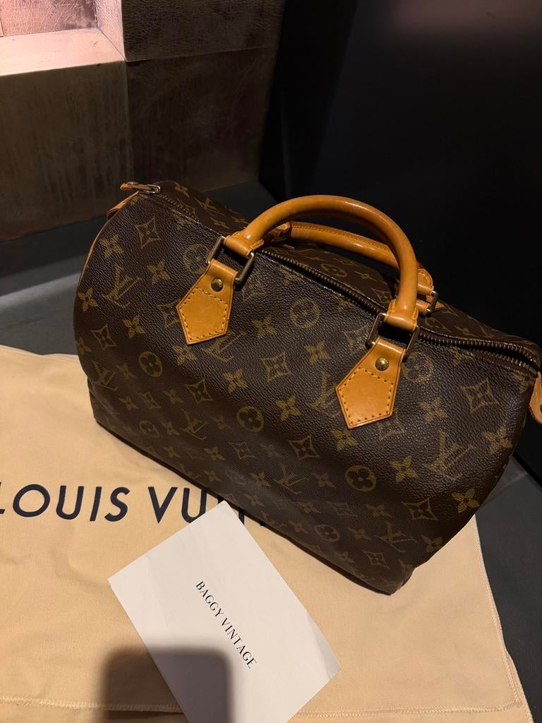 Louis vuitton speedy 30, Sieraden, Tassen en Uiterlijk, Tassen | Damestassen, Ophalen of Verzenden, Zo goed als nieuw, Bruin, Handtas