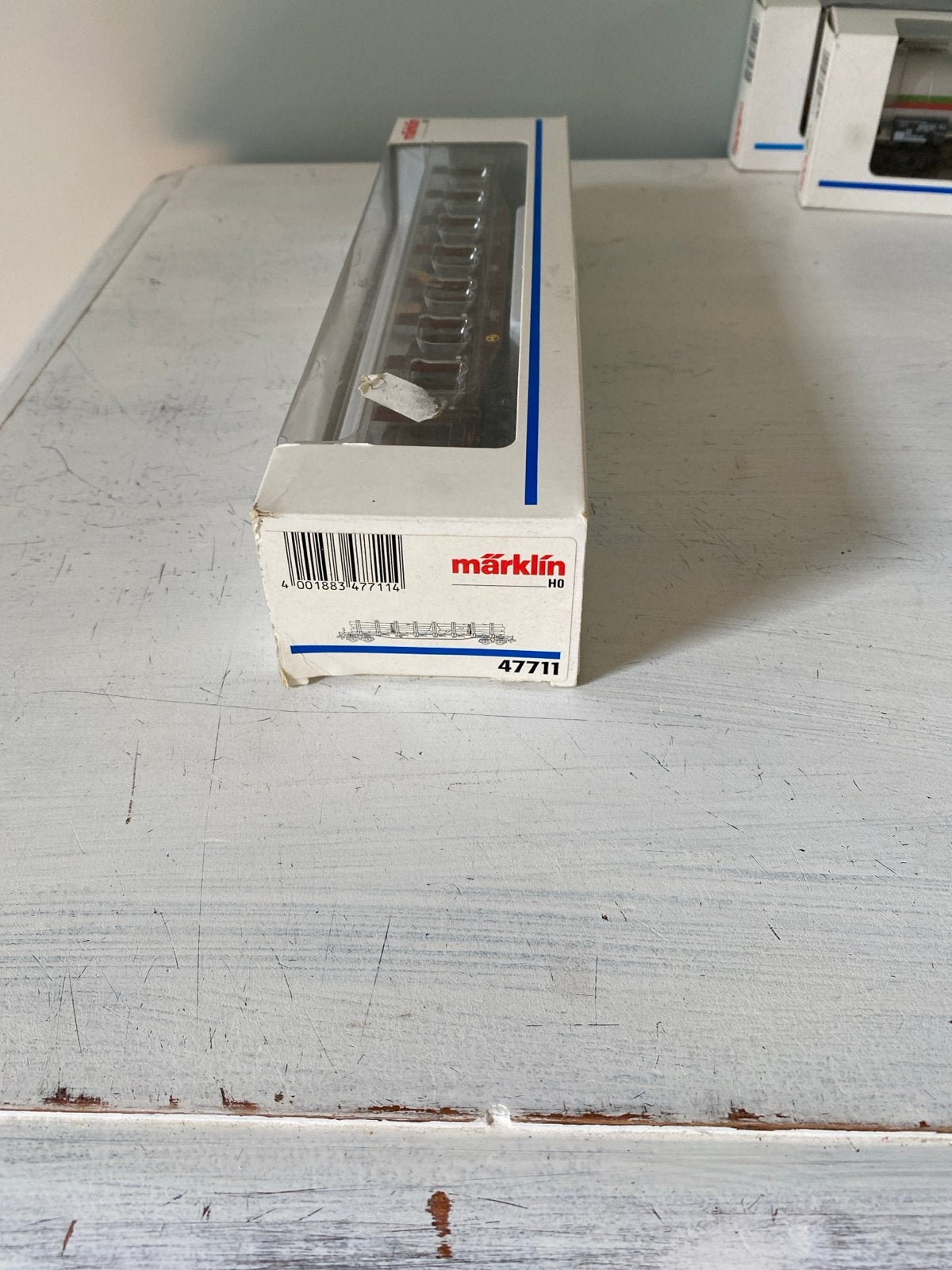 Märklin H0 47711 Rongenwagen met houtlading, Wisselstroom, Wagon, Ophalen of Verzenden, Zo goed als nieuw