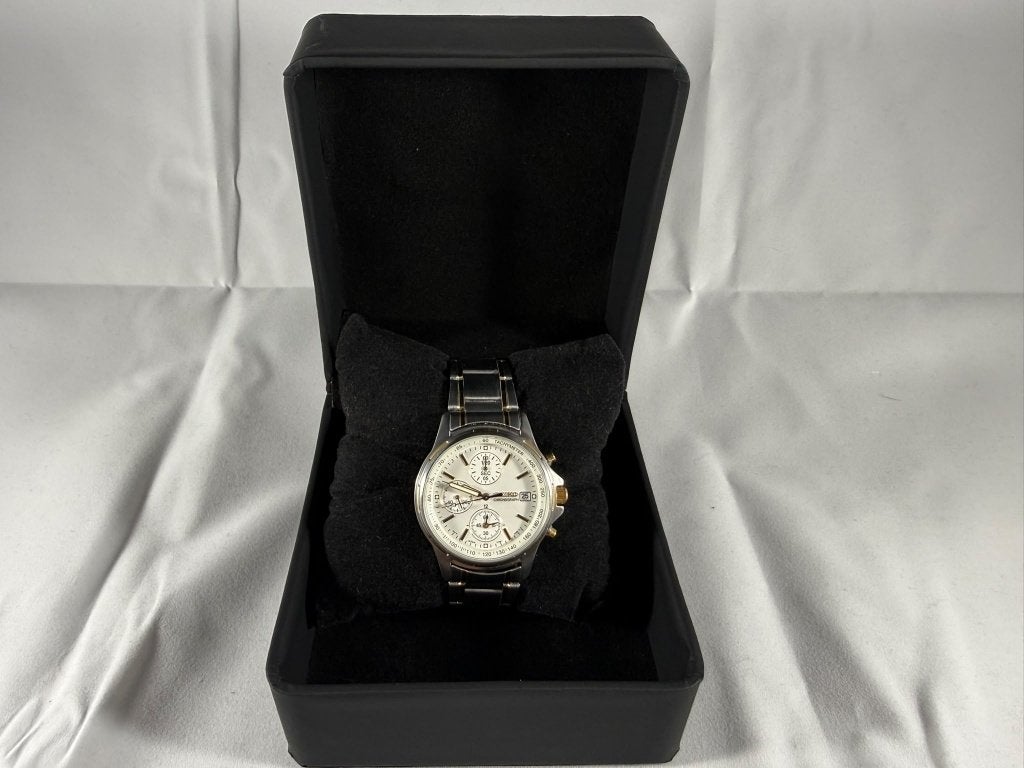 Seiko Chronograph Two-Tone, Staal, Polshorloge, Info@seiko.nl, Ophalen of Verzenden