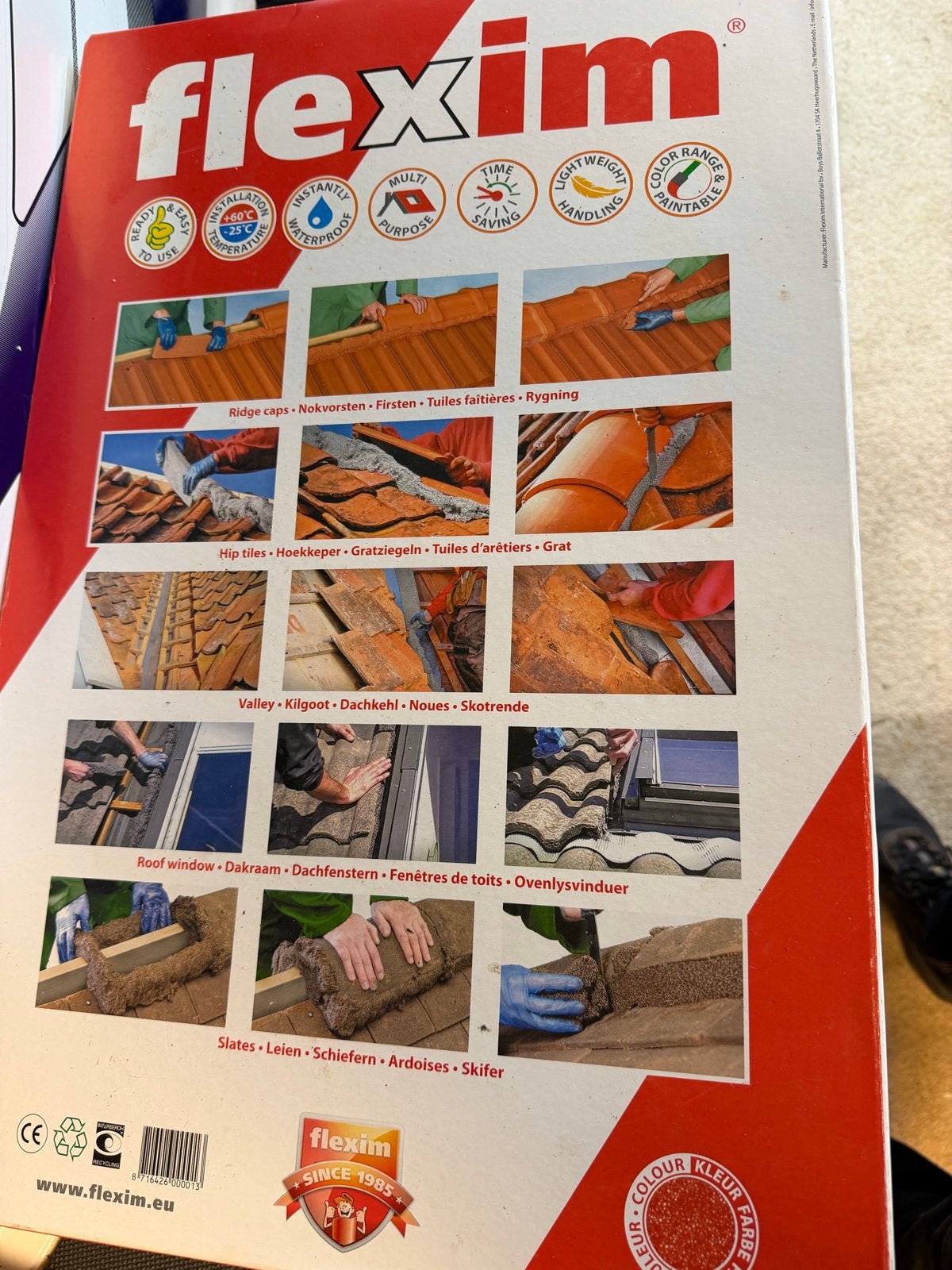 Flexim Dakmortel - Oranje/Rood - Nieuw in doos, Overige materialen, Overige typen, Nieuw, Ophalen of Verzenden