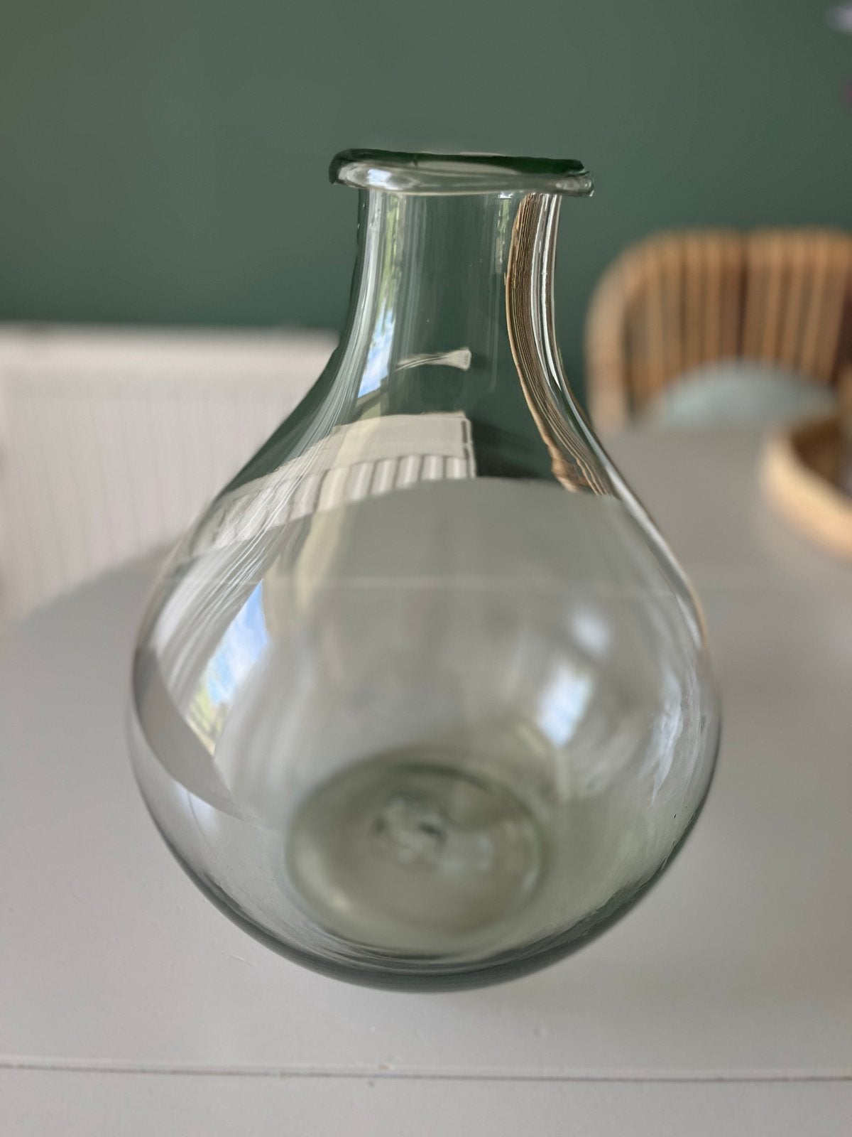 Mooie glazen vaas van Hema, Transparant, Ophalen, 28 cm, Glas