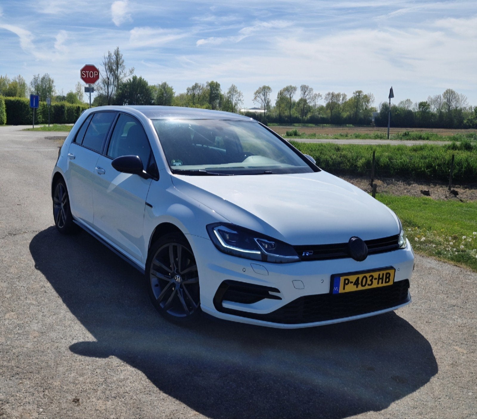 Volkswagen Golf 7.5 R-line 1.5 TSI 150pk DSG 2018 Wit Rline, Auto's, Volkswagen, 1498 cc, Euro 6, 4 cilinders, Alcantara