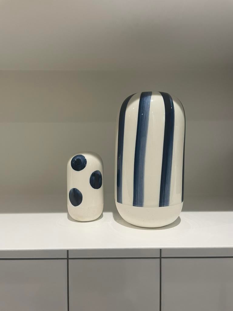 Vaasjes blauw wit van Räder, Huis en Inrichting, Blauw, Aardewerk of Porselein, Ophalen of Verzenden, Zo goed als nieuw