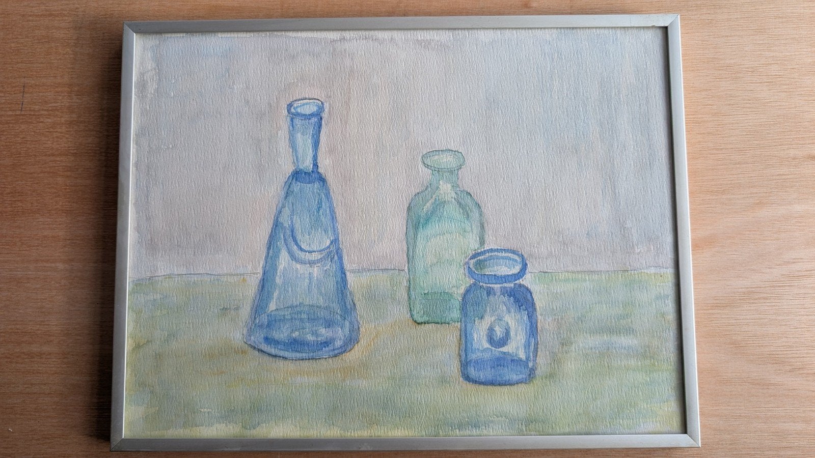 Marlies Rekers - Aquarel van flessen, 41 x 31 cm, Ophalen, Aquarel