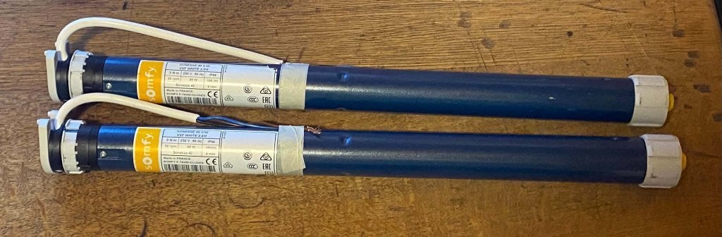 Somfy Sonesse 40 3/30 WT buismotoren (2 stuks) Stille motor, Doe-het-zelf en Verbouw, Overige kleuren, Minder dan 100 cm, Ophalen of Verzenden