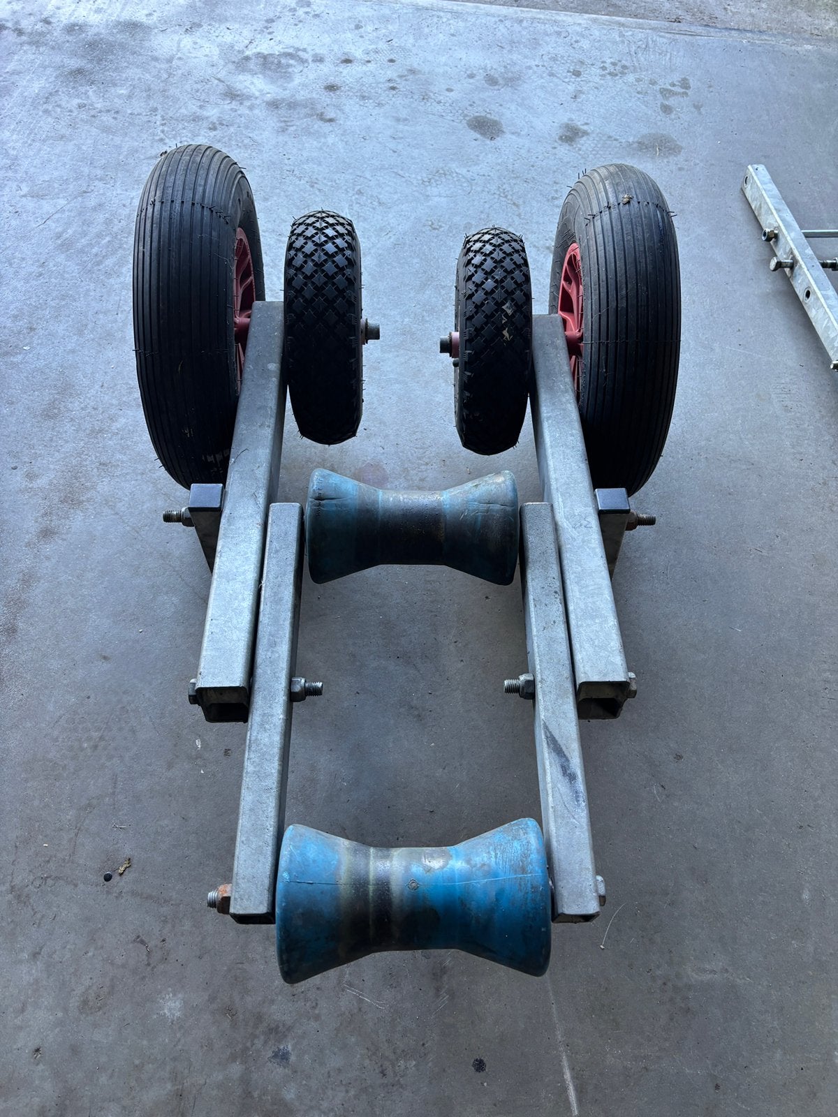 Centreer wiel set voor boottrailer zware uitvoering, Watersport en Boten, Ophalen, Gebruikt, Minder dan 6 meter, Overige typen
