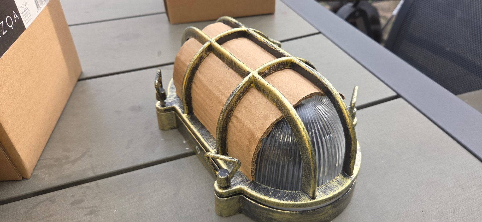 2x QAZQA Nautica WL Antiek Goud Ovaal Buitenlamp Nieuw, Geschikt voor buiten, Qazqa, Nieuw, Buitenlamp