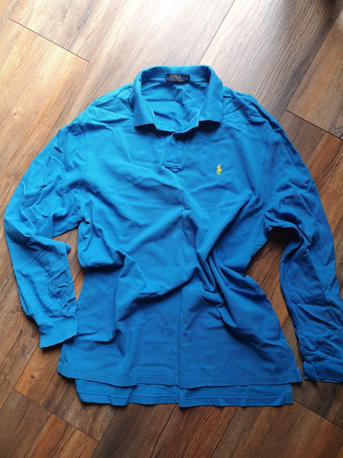 Ralph Lauren Polo Shirt Lange Mouwen Heren XL Blauw, Kleding | Heren, Polo's, Ralph Lauren, Maat 56/58 (XL), Gedragen, Verzenden