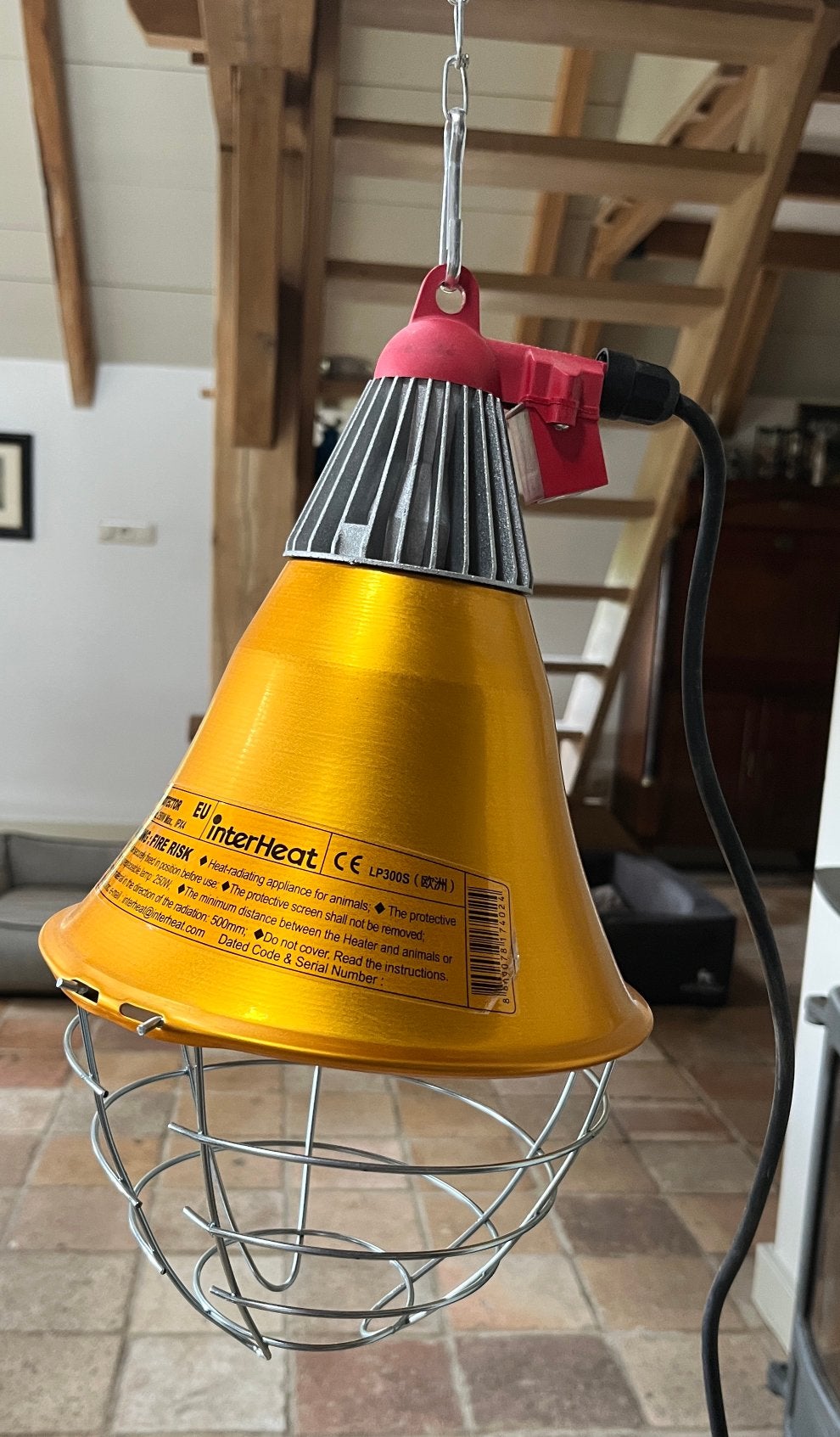Interheat warmtelamp inclusief keramische lamp, Dieren en Toebehoren, Ophalen of Verzenden, Zo goed als nieuw