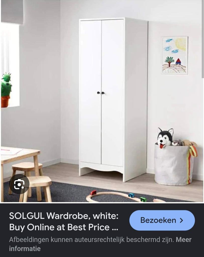 Solgul kledingkast kind Ikea, Ophalen, 50 tot 100 cm, Zo goed als nieuw, 150 tot 200 cm