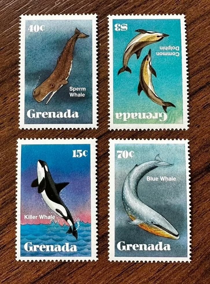 Grenada 1982 walvissen dolfijnen postfris, Ophalen of Verzenden, Postfris
