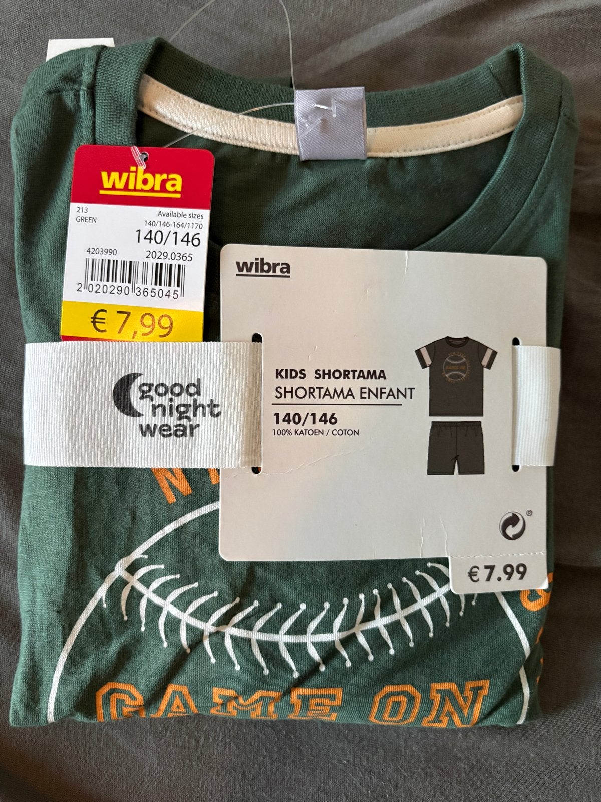 Nieuw Wibra Pyjama Kort - Maat 140/146, Ophalen of Verzenden, Nieuw, Maat 140