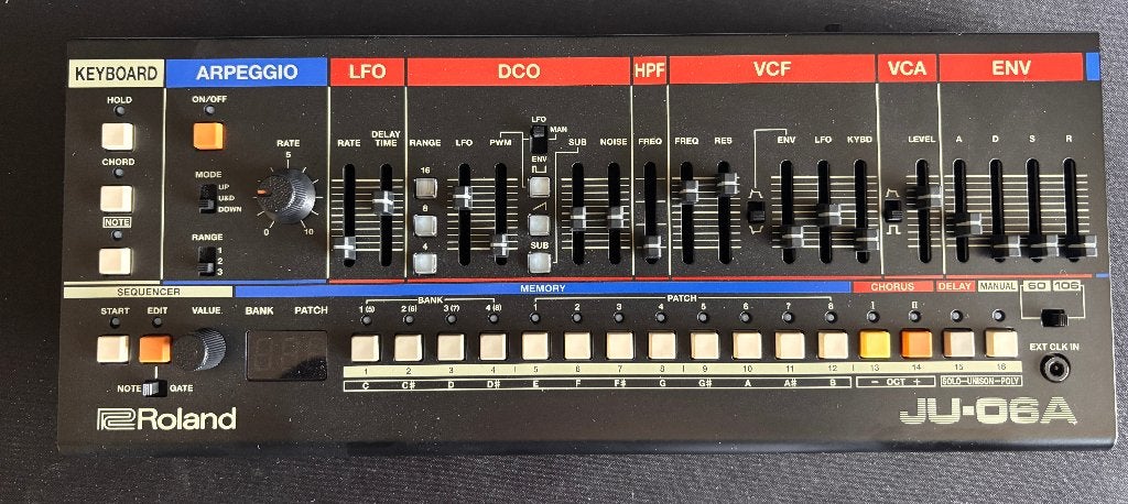 Roland JU-06A Boutique Synthesizer + originele doos, Muziek en Instrumenten, Ophalen of Verzenden, Zo goed als nieuw, Overige aantallen