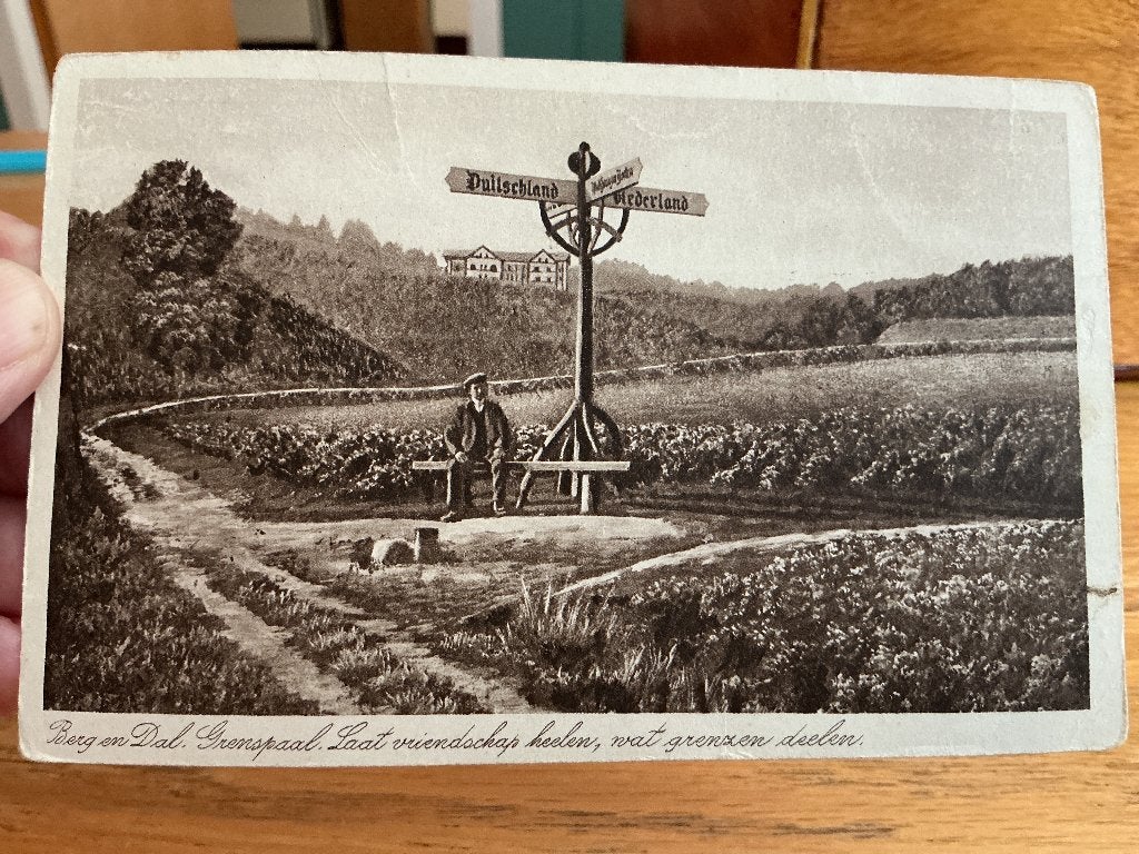 Grenspaal Berg en Dal 1928, Verzenden, 1920 tot 1940, Gelopen, Gelderland