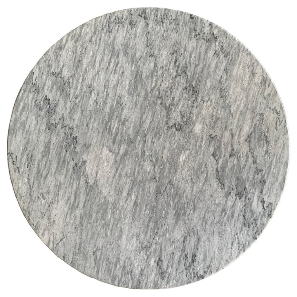 Tafelblad marmer rond 60 cm met bevestigingsplaat grijs, Ophalen of Verzenden, Nieuw