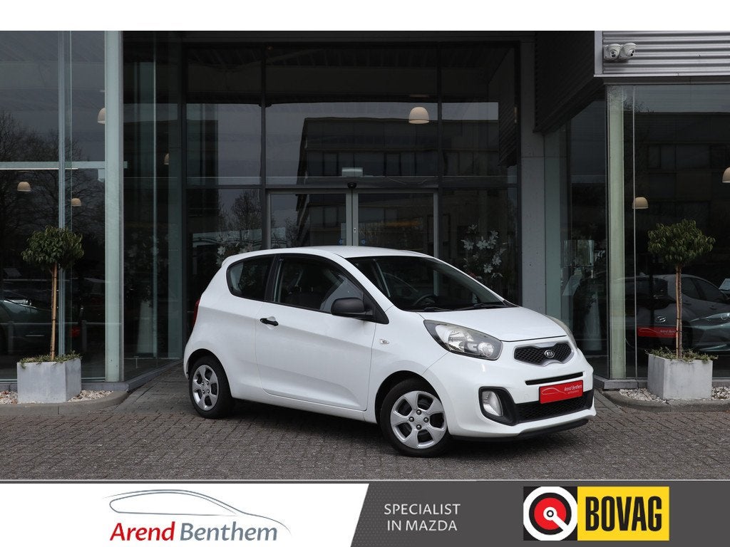 Kia Picanto 1.0 CVVT Airco / Audio / CV (bj 2012), Auto's, Kia, Voorwielaandrijving, Gebruikt, 400 kg, Wit