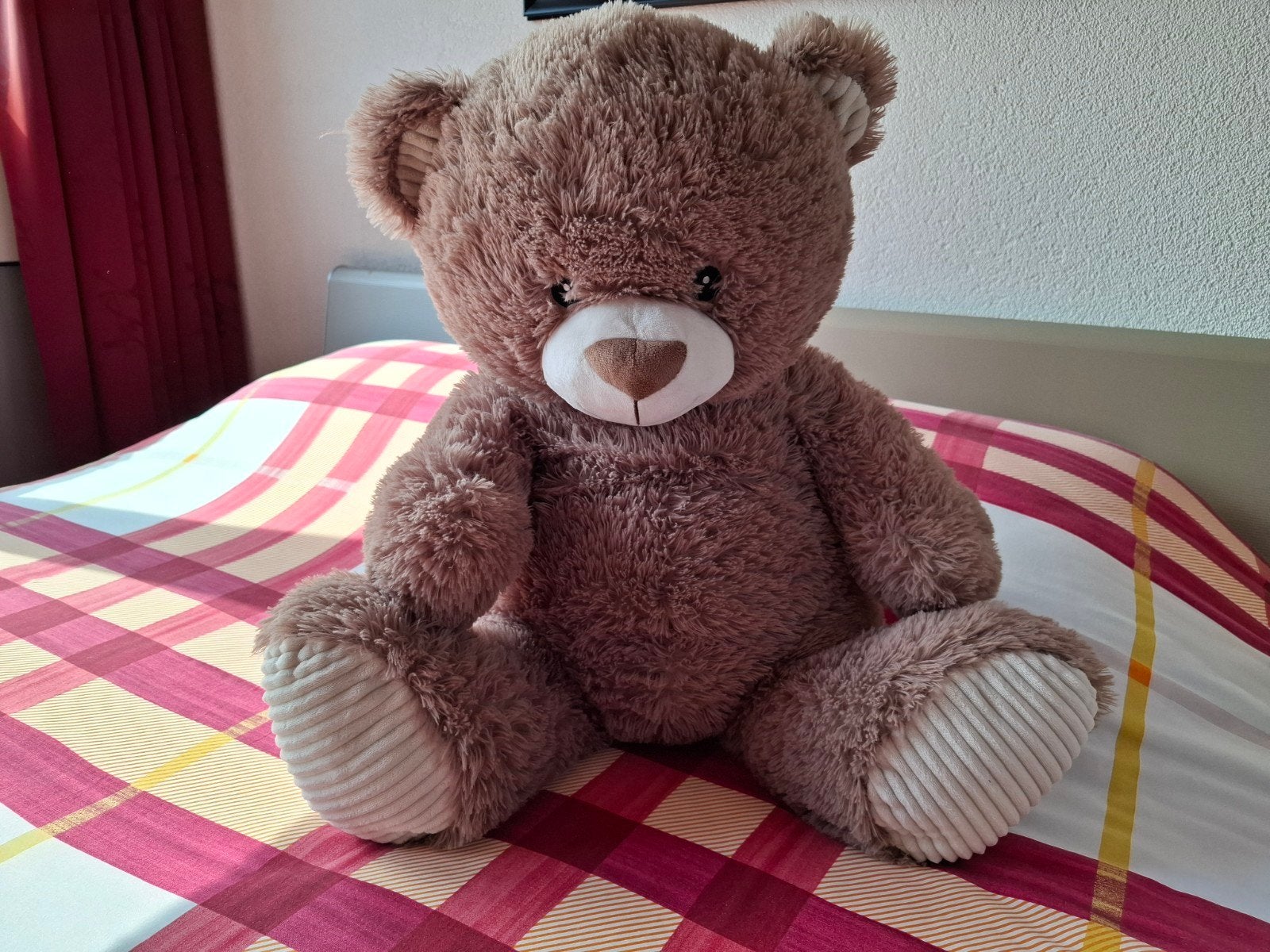 Grote bruine teddybeer - zo goed als nieuw, Overige merken, Overige karakters, Beer, Ophalen of Verzenden