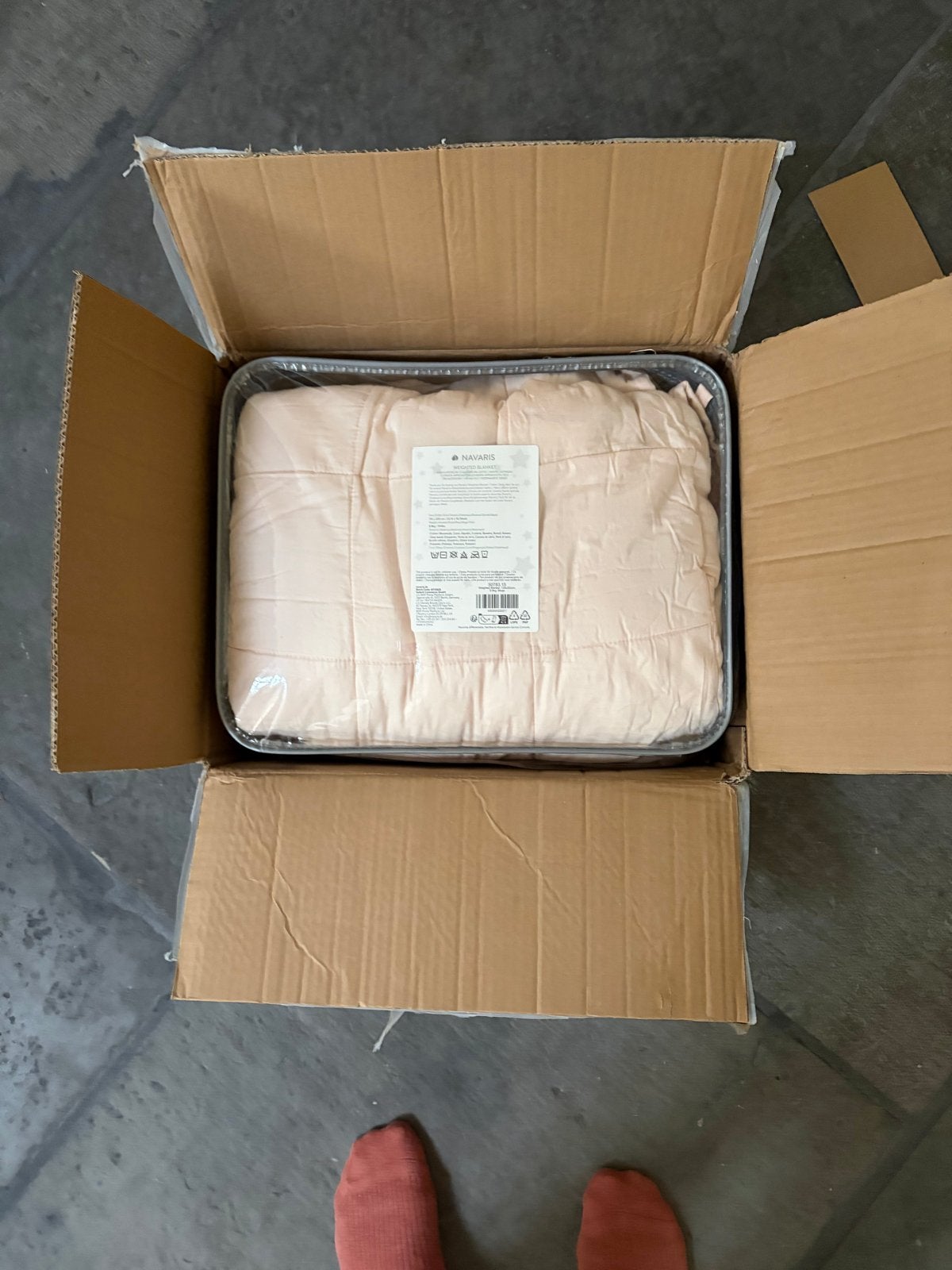 Navaris Verzwaarde Deken 8.8kg - Beige, Eenpersoons, Beige, Katoen, Ophalen of Verzenden