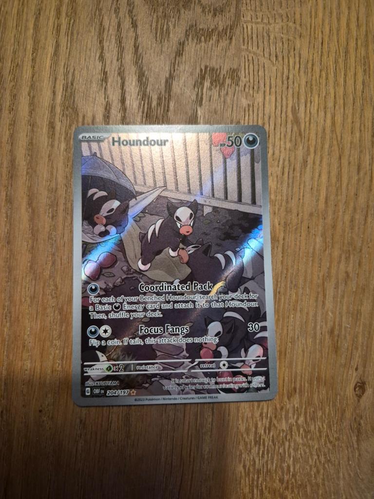 Houndour 204/197, Ophalen, Nieuw, Losse kaart, Foil