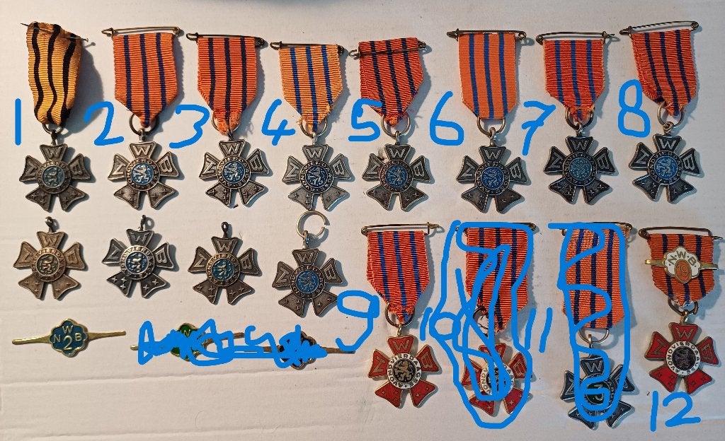 Medaille en cijfer 2 Avondvierdaagse NWB Ook los te koop, Ophalen of Verzenden, Overige materialen