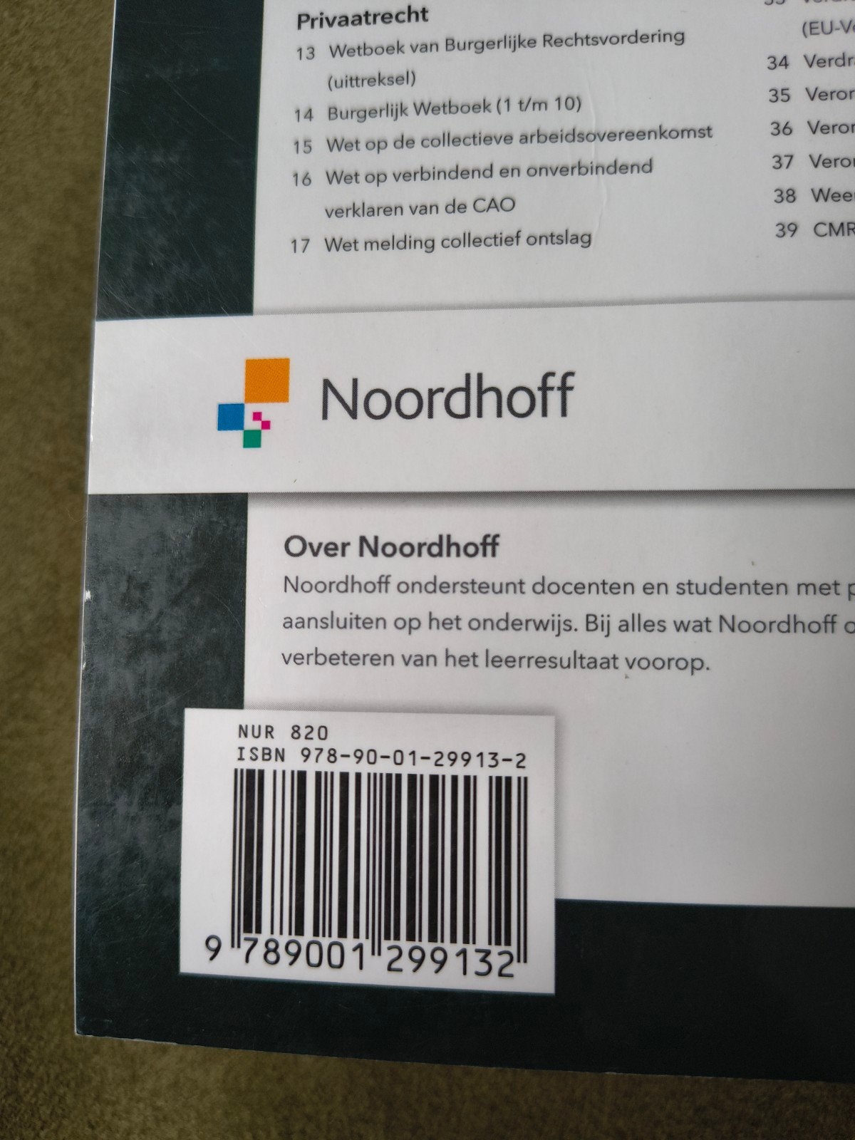 Wetteksten Hoger Onderwijs 2022-2023 - Noordhoff, Noordhoff, Zo goed als nieuw, Gamma, HBO