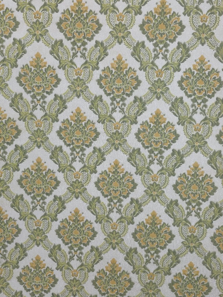 3640 Kleine barokprint groen geel vintage klassiek swiet, Huis en Inrichting, Ophalen of Verzenden, Groen